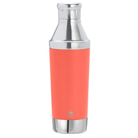 COCKTAIL SHAKER - 24OZ/700ML - CORAL SPLASH WITH POLISHED CHROME LID